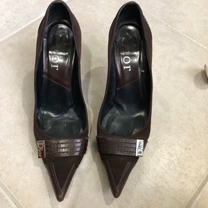 Christian Dior chocolate brown high heels